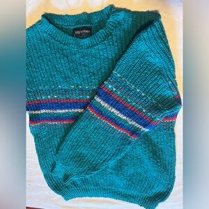 Tony Lambert sweater, Vintage 80’s-90’s Oversized, Slouchy, Colorful Shaker Knit